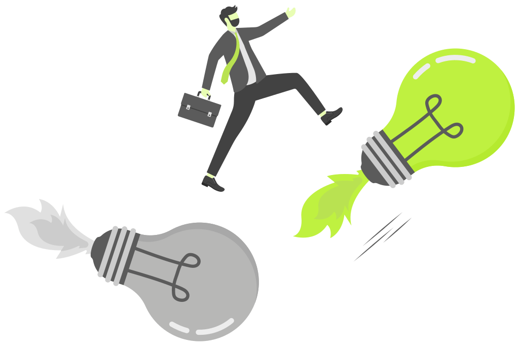 innovation to help success or career change to new path